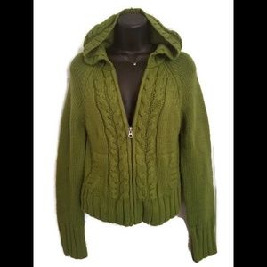 Green Full zip sweater
